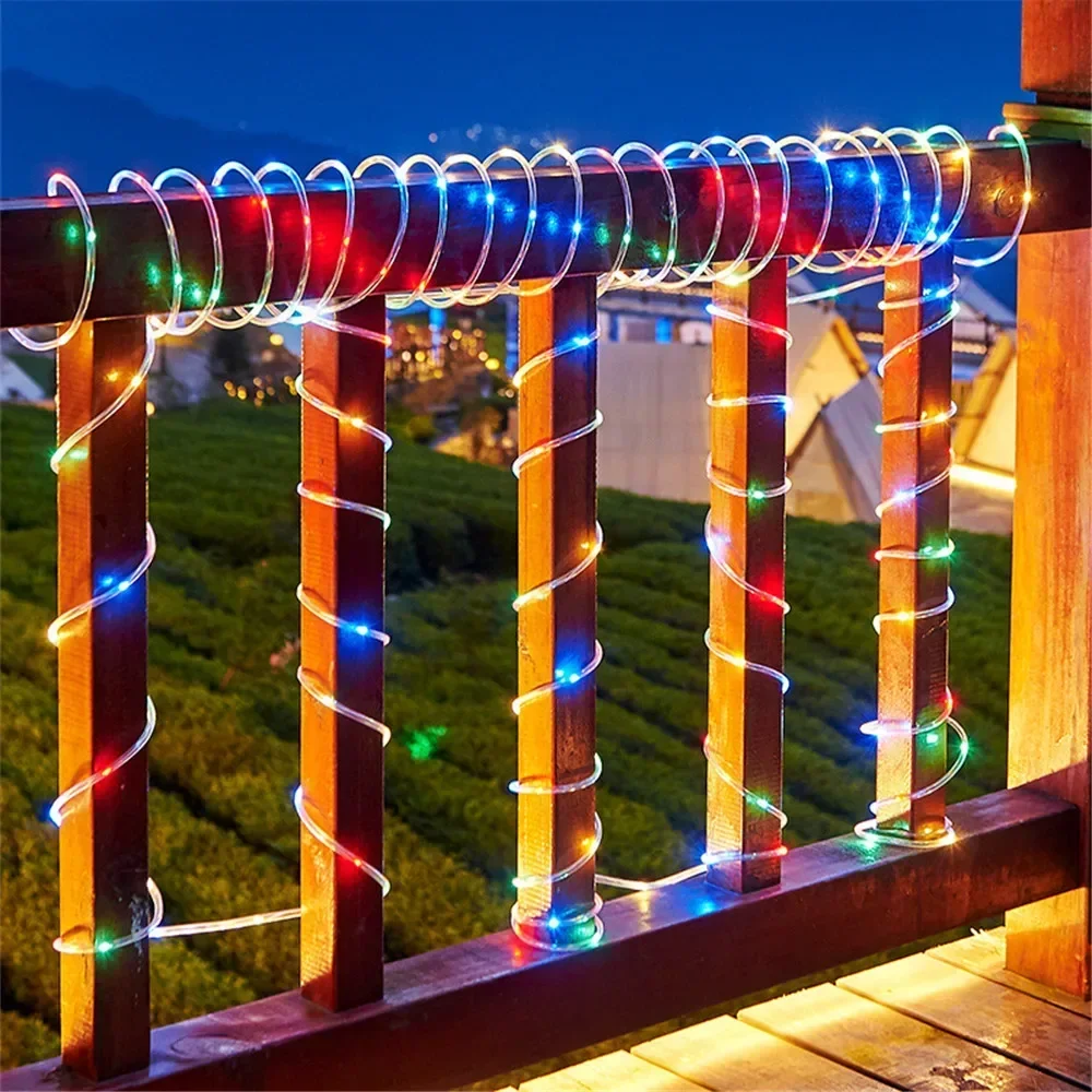 ソーラーロープライト屋外用ブルーLED PVCチューブフェア - Outdoor Lighting On House のレビューと価格