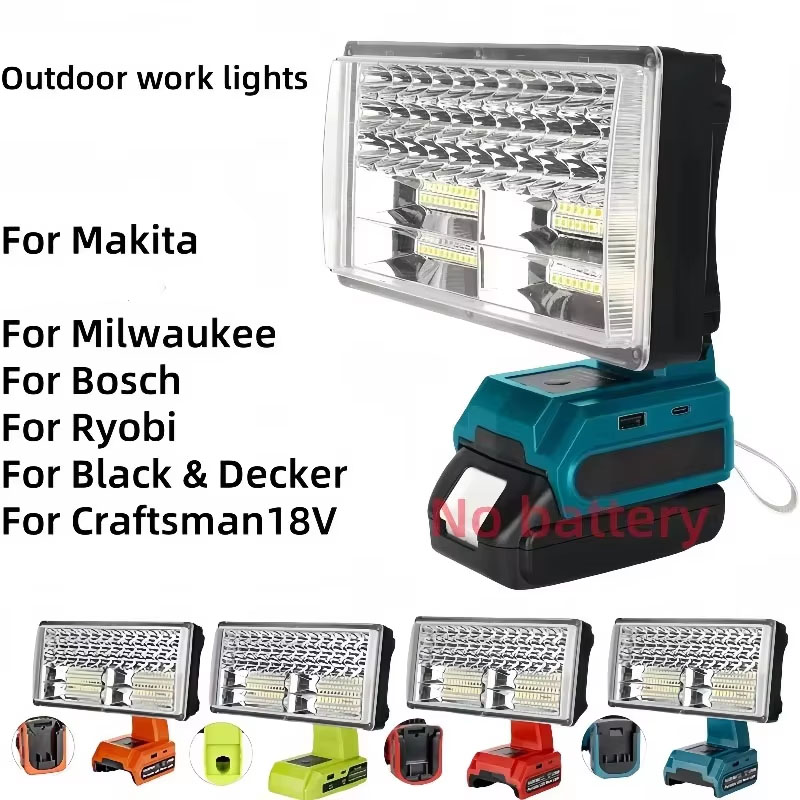 50W屋外用ポータブル作業灯、Dewalt/Makita/M - Outdoor Lighting Milwaukee のレビューと価格
