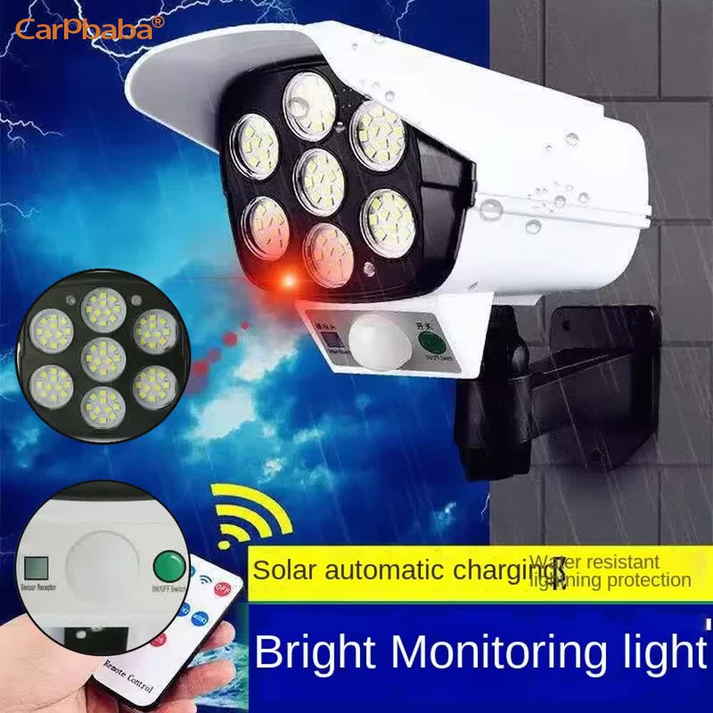 屋外ソーラーライト人感センサーセキュリティダミーカメラワイヤ - Outdoor Lighting With Motion Sensor のレビューと価格