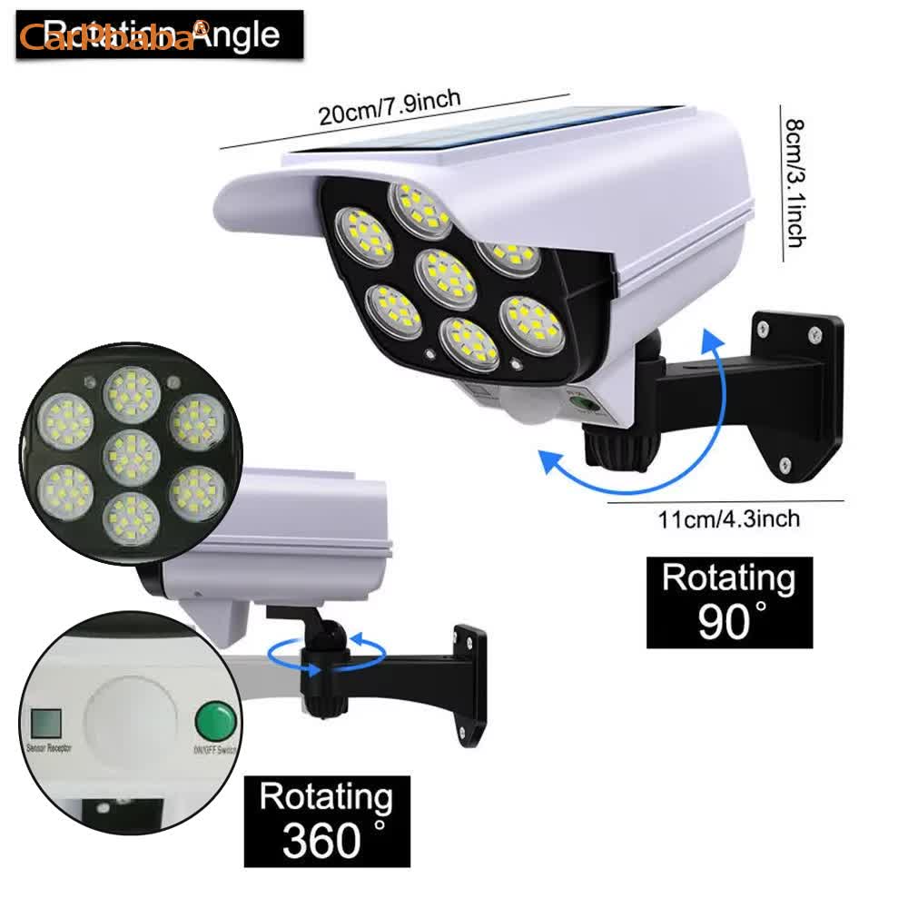屋外ソーラーライト人感センサーセキュリティダミーカメラワイヤ - Outdoor Lighting With Motion Sensor のレビューと価格