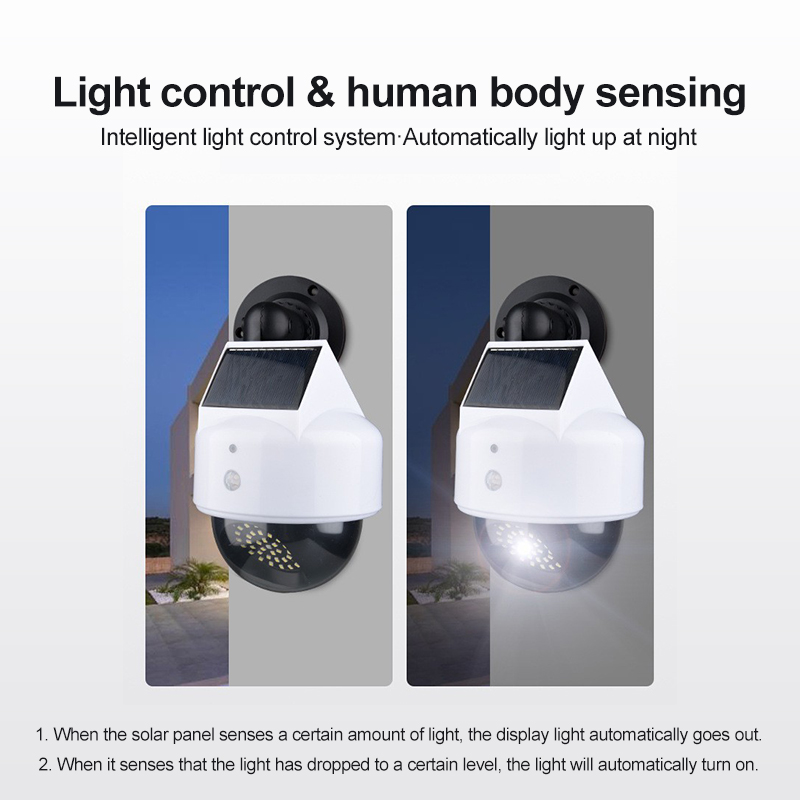 モーションセンサー付きソーラーシミュレーションカメラ,仮想カ - Outdoor Lighting With Motion Sensor のレビューと価格