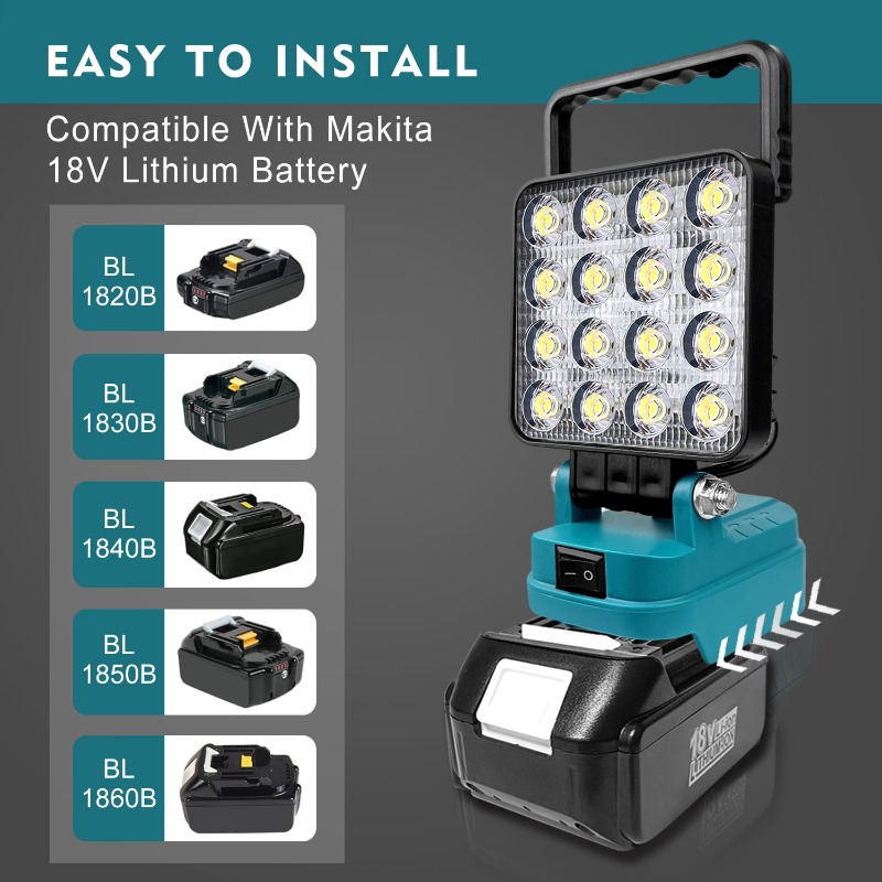 マキタ/ミルウォーキー18Vバッテリー対応のポータブル工事現 - Outdoor Lighting Milwaukee のレビューと価格