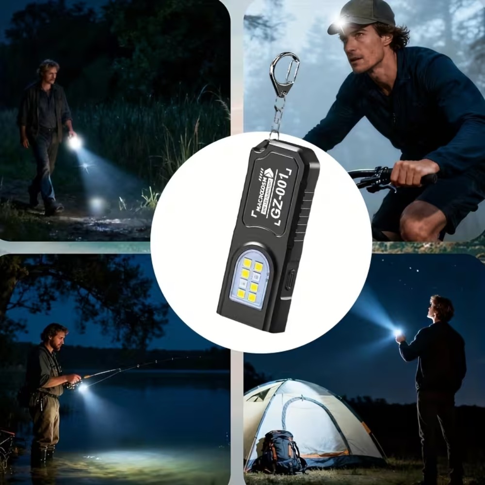 ミニ COB LED キーホルダー懐中電灯 USB 充電式ト - Outdoor Lighting Guide のレビューと価格